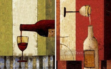 オリジナルの装飾 Painting - ワイン 2 セクション オリジナル装飾